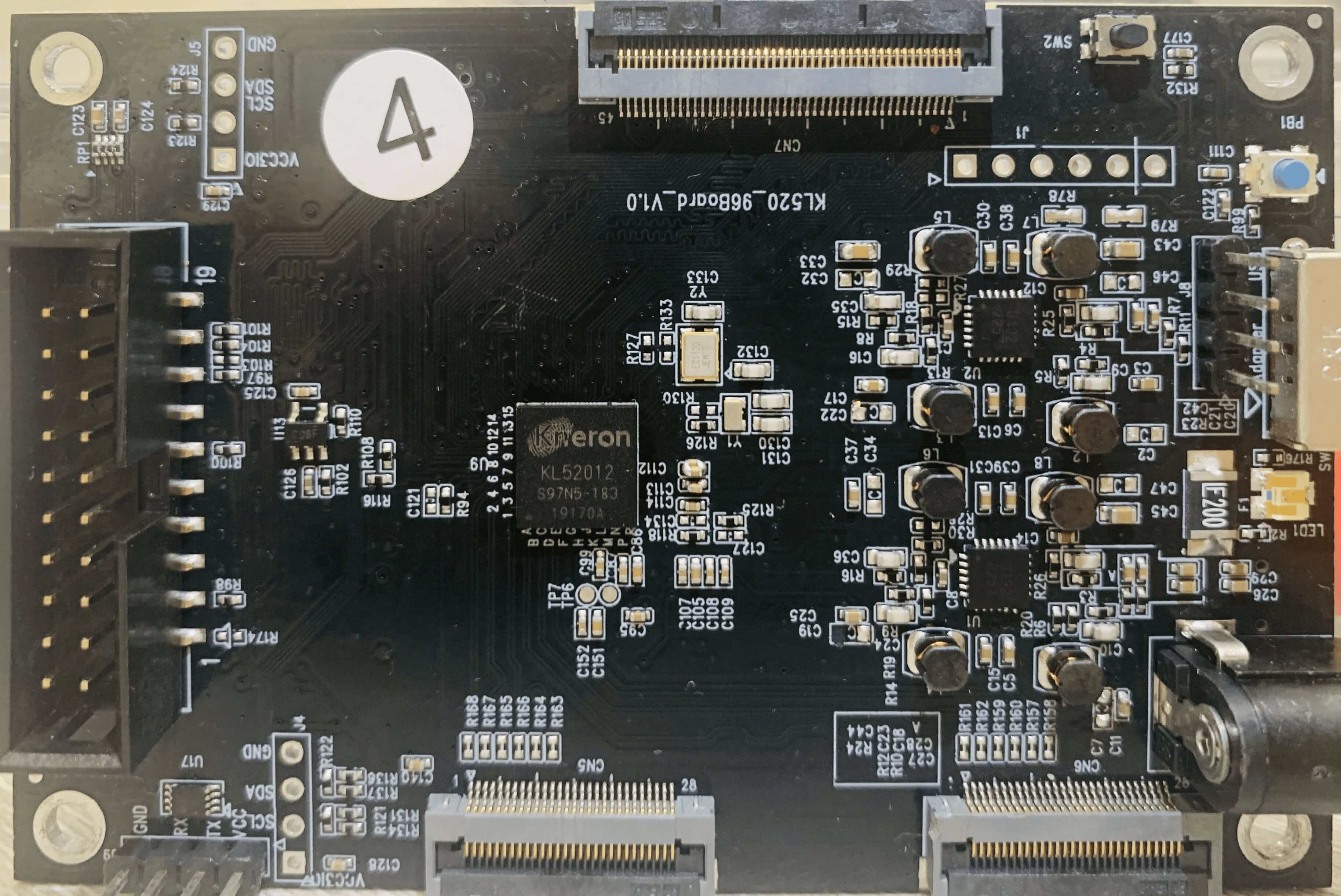 Kneron KL520 SoC on demo board. The KL520 Neural Processor Unit (NPU) was listed by EE Times as one of the top ten chipsets for edge AI applications