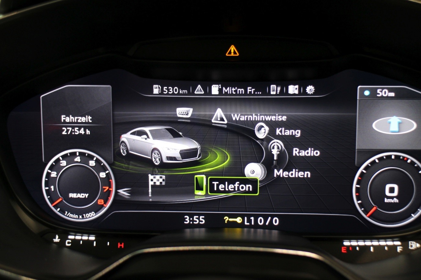 the virtual instrument cluster in a 2014 Audi TT. NOR Flash is widely used to enable instant display of essential cluster information at start-up. (Image credit: Robert Basic under Creative Commons licence.)